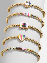 BaubleBar Creative Streak Kids' Pisa Bracelet Set - Painting Palette -
Five gold beaded stretch bracelets