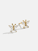 BaubleBar Soar 18K Gold Kids' Butterfly Earrings - Butterfly -
Cubic zirconia stones, 18K gold plated sterling silver