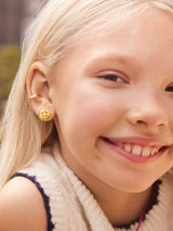 BaubleBar Smile Drip 18K Gold Kids' Earrings - Smiley - 
    18K gold plated sterling silver