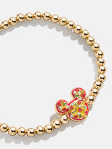 BaubleBar Disney Character Bite Pisa Bracelet - Mickey Mouse Pizza Pisa - 
    Disney gold beaded stretch bracelet