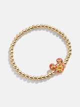 BaubleBar Disney Character Bite Pisa Bracelet - Mickey Mouse Pizza Pisa - 
    Disney gold beaded stretch bracelet