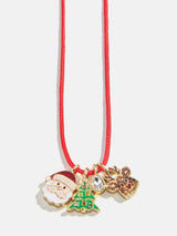 BaubleBar Ho Ho Ho Kids' Charm Necklace - Red - 
    Kids' Christmas necklace