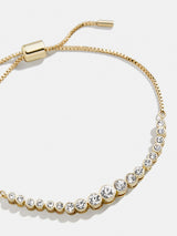 BaubleBar Daphne Pull Tie Bracelet - Gold/Pavé -
Adjustable bracelet with glass stones