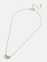 BaubleBar Renee Charm Necklace - Gold/Pavé - 
    Gold charm necklace