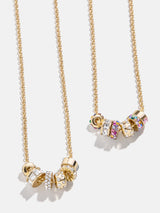 BaubleBar Renee Charm Necklace - Gold/Pavé - 
    Gold charm necklace