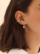 BaubleBar Veda 18K Gold Ear Cuff - Gold/Pavé -
18K gold plated sterling silver, Cubic Zirconia stones