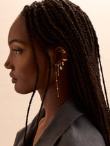 BaubleBar Shay 18K Gold Ear Cuff - Gold/Pavé -
18K gold plated sterling silver, Cubic Zirconia stones