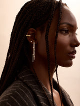 BaubleBar Lyanna 18K Gold Drop Earrings - Gold/Pavé - 
    18K gold plated sterling silver, Cubic Zirconia stones