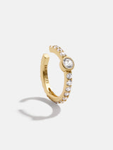 BaubleBar Dani 18K Gold Ear Cuff - Gold/Pavé - 
    18K gold plated sterling silver, Cubic Zirconia stones