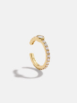 BaubleBar Dani 18K Gold Ear Cuff - Gold/Pavé - 
    18K gold plated sterling silver, Cubic Zirconia stones