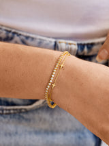 BaubleBar 18K Gold Cross Bracelet - Cross -
18K gold plated sterling silver