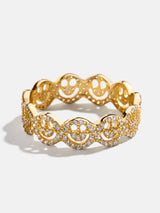 BaubleBar 18K Gold Smiley Pavé Ring - Smiley Face -
18K gold plated sterling silver Cubic Zirconia stones