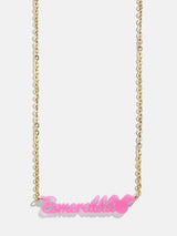 BaubleBar Disney Mickey Mouse Acrylic Custom Nameplate Necklace - Translucent Magenta -
It's Black Friday Week: Enjoy 20% off.