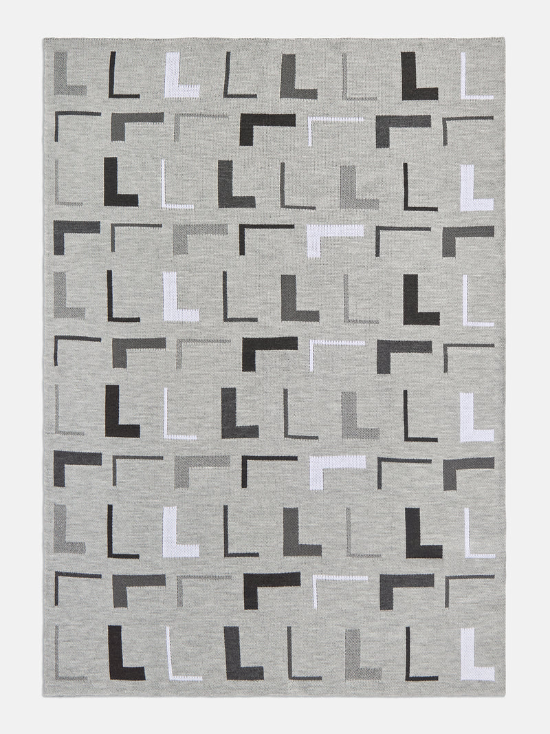 BaubleBar Upside Down & All Around Custom Blanket - Gray/Light Gray - 
    Custom, machine washable blanket in two sizes
  
