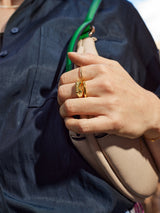 BaubleBar Gold -
Mini initial ring