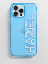 BaubleBar Fine Line Custom iPhone Case - Transparent Blue/White