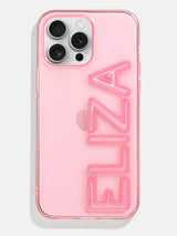 BaubleBar Fine Line Custom iPhone Case - Transparent Pink/Pink - 
    Get Gifting Early: 20% Off Custom