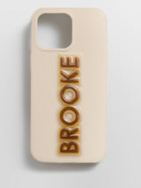 BaubleBar Block Font Custom iPhone Case - Beige/Brown -
Custom Phone Case