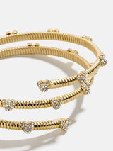 BaubleBar Disney Pavé Mickey Mouse Cuff Bracelet - Gold/Pavé - 
    Disney pavé bracelet