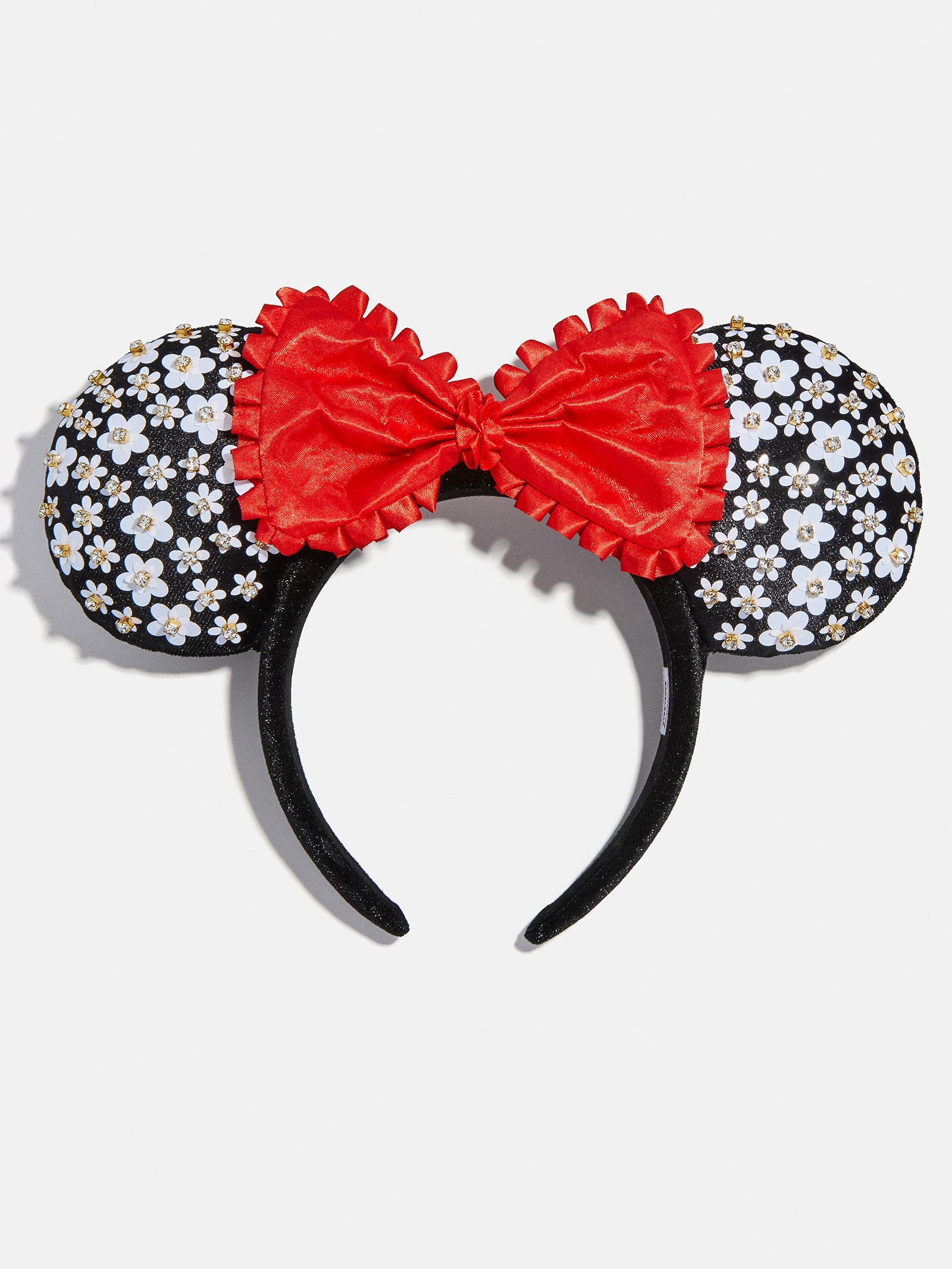 Talavera inspired Red and White Floral Minnie Ear Headband with Red Bow Minnie Mouse Inspired Hoop Ears/ Minnie Red Bow Ears/ Minnie  main image 4