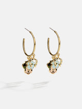 BaubleBar Disney Mickey Mouse Lucky Charms Hoop Earrings - Mickey Mouse -
Gold hoops with holiday and Mickey Mouse-themed charms