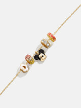 BaubleBar Disney Mickey Mouse Beaded Charm Necklace - Mickey Mouse - 
    Disney rondelle beads on a gold chain