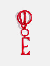 BaubleBar Red Initial Enamel Bag Charm - E - 
    Initial keychain