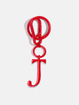 BaubleBar Red Initial Enamel Bag Charm - J - 
    Initial keychain