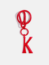 BaubleBar Red Initial Enamel Bag Charm - K - 
    Initial keychain