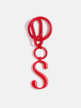 BaubleBar Red Initial Enamel Bag Charm - S - 
    Initial keychain