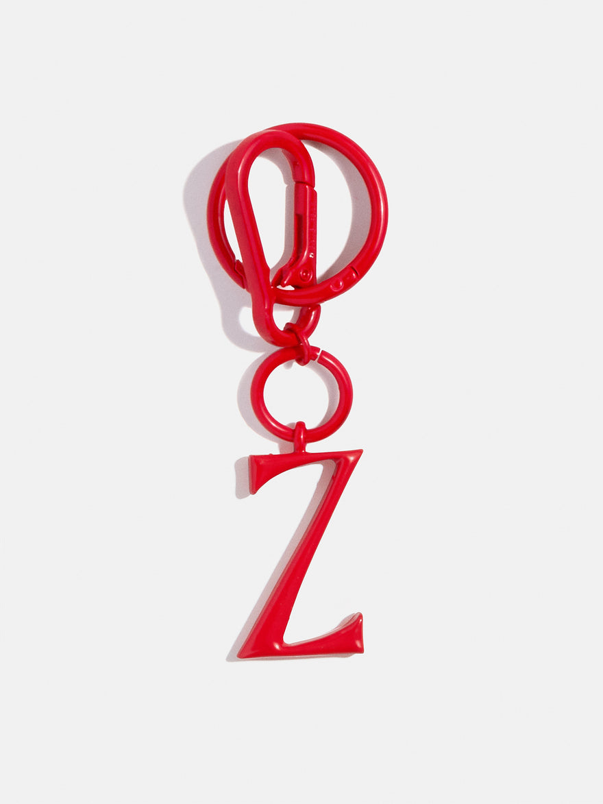 Red Initial Enamel Bag Charm - Z