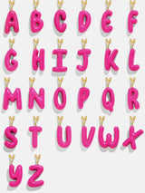 BaubleBar Mini Bubble Initial Enamel Necklace - Hot Pink - 
    25% Off Custom Gifts: The Annual Custom Event