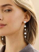 Blair Earrings - Gold/Pearl