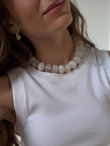 BaubleBar Joan Semi-Precious Necklace - White -
White chunky bead necklace