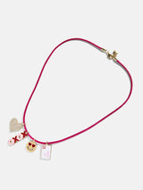 BaubleBar Kids' Heartfelt Charm Necklace - Pink - 
    Kid's charm necklace