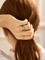 BaubleBar 18K Gold Custom Birthstone Ring - Gold -
18K gold plated sterling silver