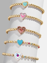 BaubleBar Hearts & Hugs Kid's Bracelet Set - Assorted Hearts - 
    Set of five stretch bracelets