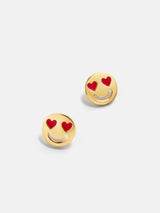 BaubleBar Kids' 18K Gold Heart Eye Emoji Earrings - Heart Eye Emoji -
Kid's emoji stud earrings