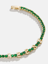 BaubleBar Custom Tennis Bracelet - Gold/Green - 
    Limited Time Deal