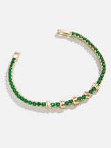 BaubleBar Custom Tennis Bracelet - Gold/Green - 
    Limited Time Deal
