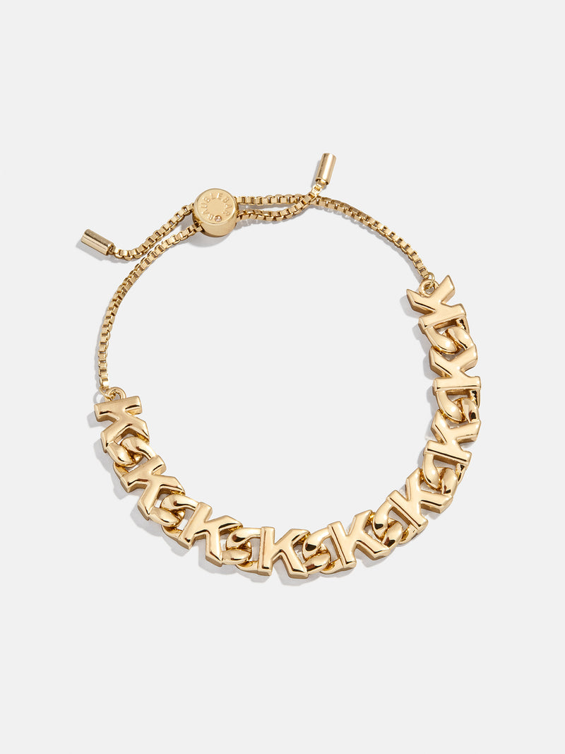 Repeating Initial Bracelet - K