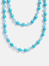 BaubleBar Charlotte Semi-Precious Necklace - Turquoise -
Long turquoise pearl necklace