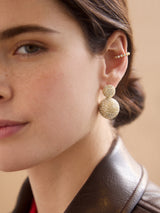 BaubleBar Ann Drop Earrings - Gold/Pavé -
Round pavé earrings