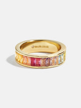BaubleBar Maria Ring - Gold/Multi - 
    Multicolored crystal ring