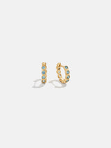 BaubleBar Jessica 18K Gold Birthstone Earrings - Aquamarine - 
    18K gold plated sterling silver, Cubic Zirconia stones