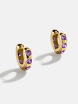 BaubleBar Sydney 18K Gold Plated Sterling Silver Birthstone Earrings - Amethyst -
Cyber Monday Ends Tonight: Special Deal