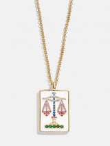 BaubleBar Reversible 18K Gold Zodiac Pendant Necklace - Libra -
18K gold plated sterling silver