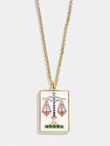 BaubleBar Reversible 18K Gold Zodiac Pendant Necklace - Libra -
18K gold plated sterling silver