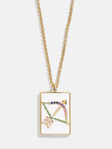 BaubleBar Reversible 18K Gold Zodiac Pendant Necklace - Sagittarius -
18K gold plated sterling silver
