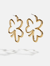 BaubleBar Shamrock N’ Roll Hoop Earrings - Gold -
Gold shamrock hoop earrings